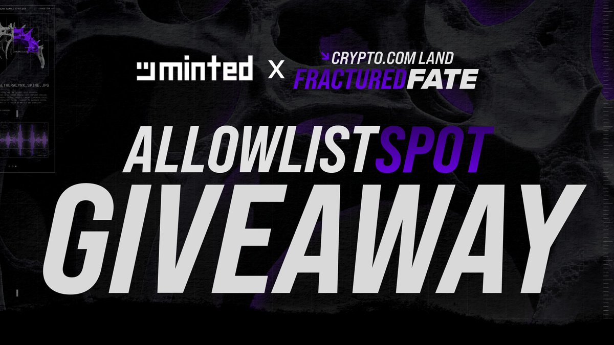 GM all ☀️

We are collaborating with <a href="/LoadedLions_CDC/">Loaded Lions</a> for the Crypto.com Fractured Fate Land collection 💜🤍 They are giving out 50 allowlist slots in the Early Access Sale to #crofam #mintheads. You won't want to miss this out ✨✨

🕒 The campaign will end on 21st