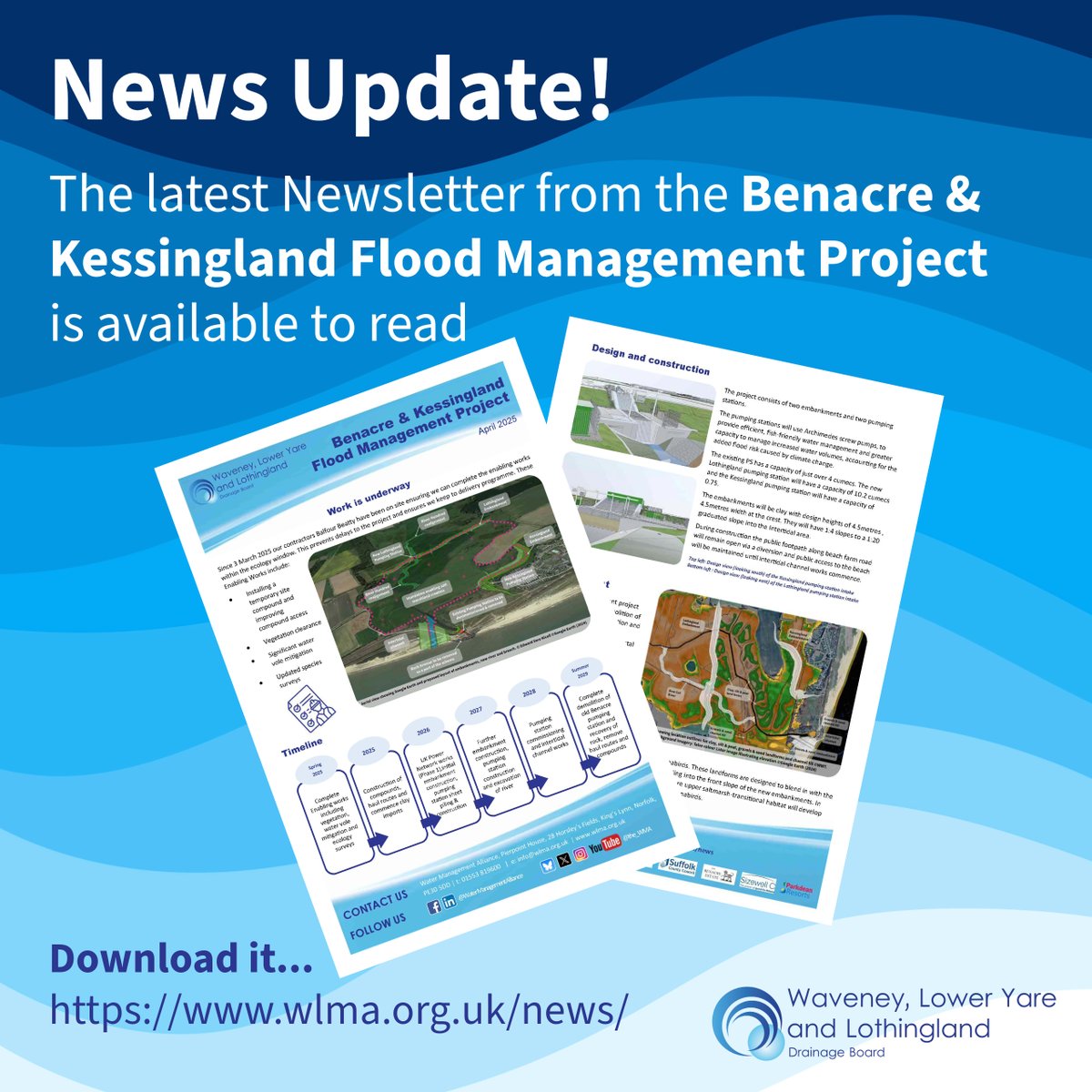 The_WMA (@the_wma) on Twitter photo 🌟 News Update! 🌟
Visit wlma.org.uk/news to see the latest #Benacre & #Kessingland Flood Management Project Newsletter! 📰 Find out what we've been doing & what's coming up next.
Subscribe now to receive updates direct to your inbox - info@wlma.org.uk
<a href="/EnvAgency/">Environment Agency</a> 🌟 News Update! 🌟
Visit wlma.org.uk/news to see the latest #Benacre & #Kessingland Flood Management Project Newsletter! 📰 Find out what we've been doing & what's coming up next.
Subscribe now to receive updates direct to your inbox - info@wlma.org.uk
<a href="/EnvAgency/">Environment Agency</a>