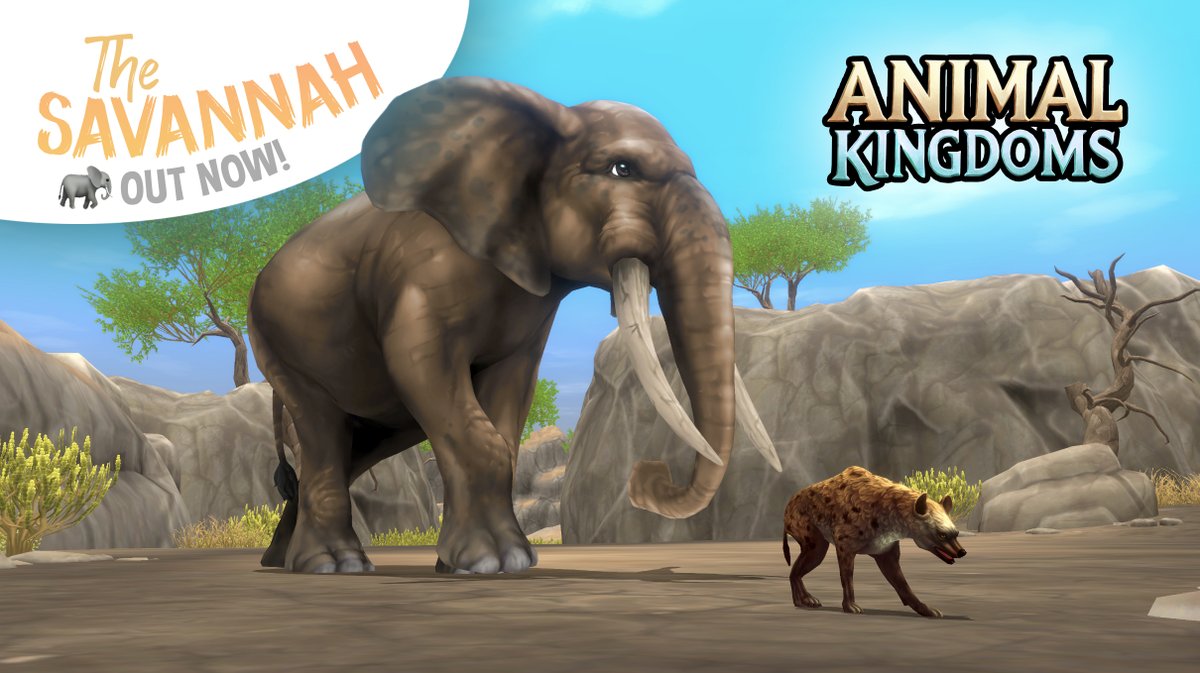 FoxieVentures's tweet image. ☀ It&apos;s time to turn up the heat - The SAVANNAH update is here in Animal Kingdoms!! ☀

Explore a brand new area with:
🦊 New fox quests
🐘 A new playable elephant
🦁 New enemies to hunt like hyenas, crocs, buffalo, hippos, giraffes and more!

Update now and check it out! 👀🔥