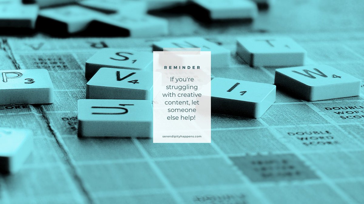 serendipityhap1's tweet photo. 📝 If #CreativeContent doesn't always come naturally, we can help...
🔗 https://t.co/dOzQYi42Us
#SerendipityHappens #Serendipity #SocialMediaMarketing #SocialMediaManager #SocialMediaManagement #SocialMediaTips #CreativeWriting #ScrabbleDay #ScrabbleDay2025 https://t.co/PVfaIJT5J2