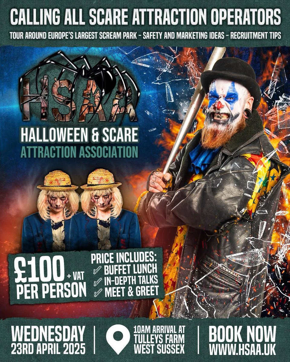I’ve been involved with Halloween events since ther late ‘90s with the Ghost Train event at the National Railway Museum. Excited to launch the new HSAA with the inaugural meeting. Looking forward to this one! hsaa.uk