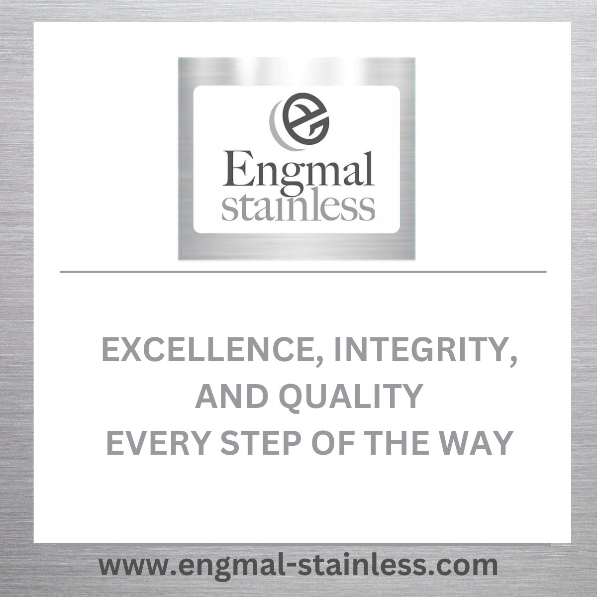 Quality is at the core of everything we do. That’s why we partner with trusted, quality-assured suppliers—delivering only the best stainless steel products to our customers.

🔗 Learn more: engmal-stainless.com 

#ExcellenceInEveryOrder #QualityMatters #CustomerFirst