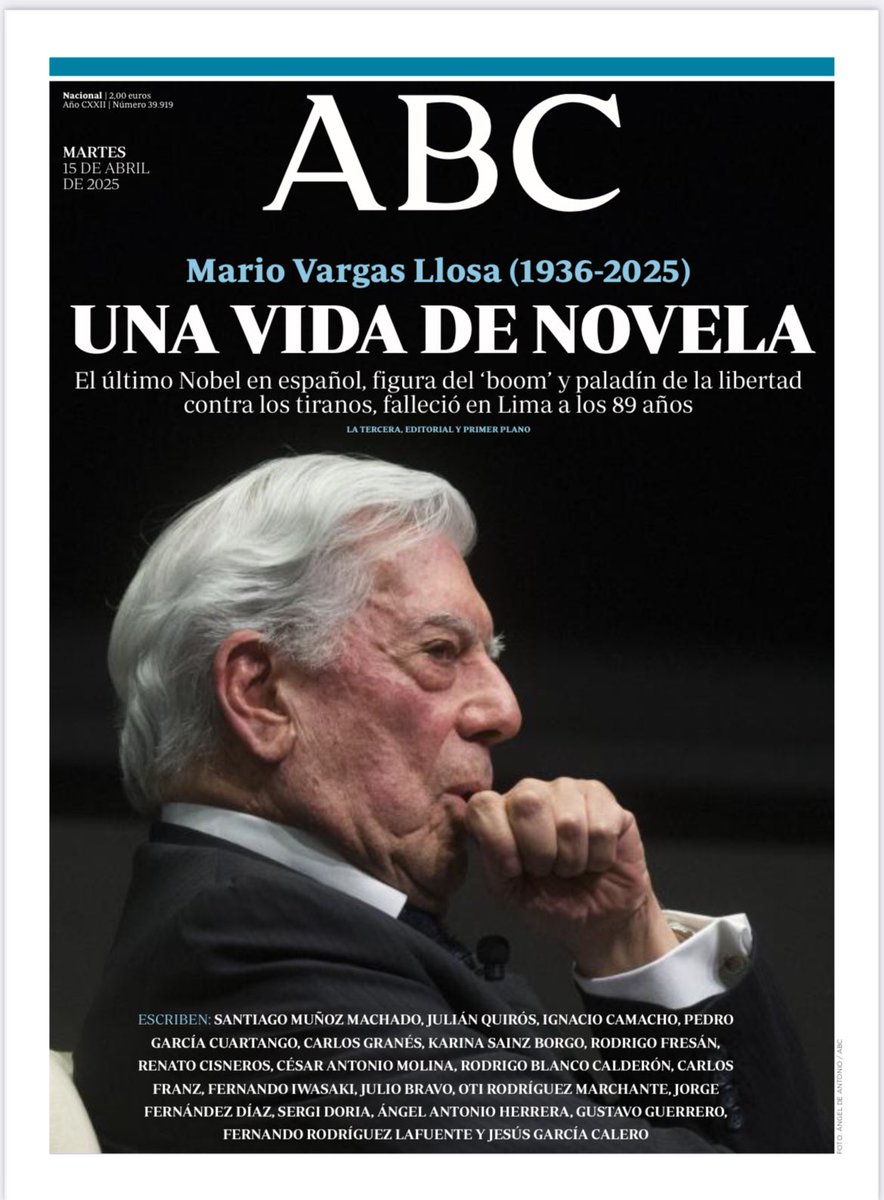 Me siento muy orgulloso y honrado de pertenecer (y ser ya el más veterano) a este periódico, <a href="/abc_es/">ABC.es</a> y a esta sección, <a href="/abc_cultura/">ABC Cultura</a> capaces de hacer números como éste, que es de los que antes se guardaban para siempre. Yo, viejo periodista, sigo creyendo en el papel