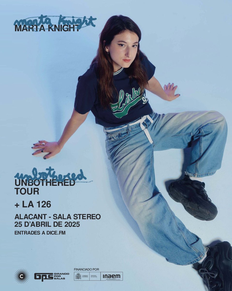 girandoporsalas's tweet photo. Buenos días. Marta Knight comenzará su gira de conciertos con ayudas #GPS15 el próximo viernes 25 en @StereoAlicante 
y el 30 en @MaravillasClub 
de Madrid. 
Todos los detalles en nuestra web https://t.co/5UbOZh5NgP. #NosVemosEnLasSalas #QuinceAñosGirando https://t.co/b5hTbEYu65