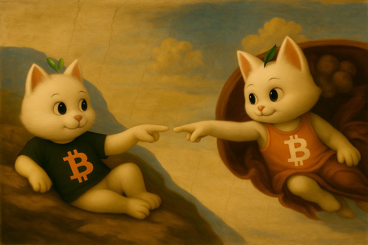 BitcoinCats1Cat's tweet photo. Making the world cuter 🐱✨ #1CAT https://t.co/T7ly1cnj2c