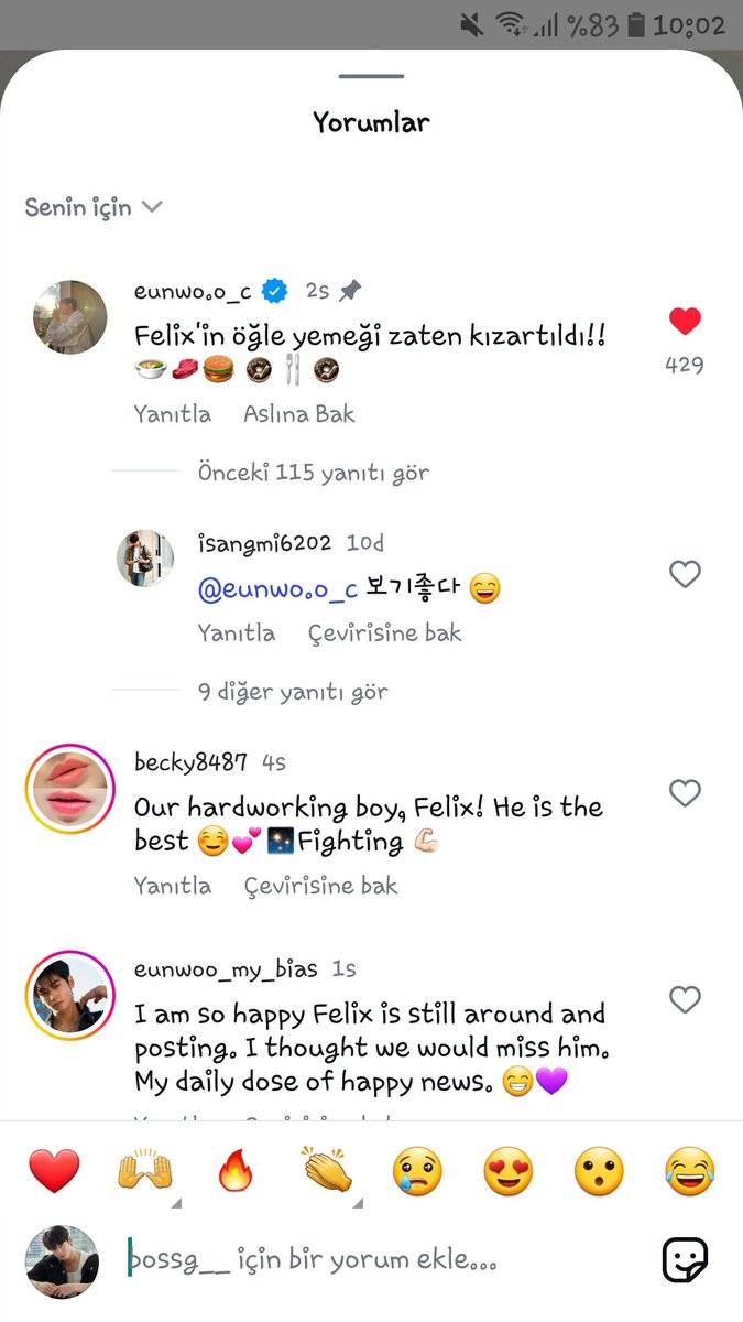 eunwoomelike's tweet photo. Benim biricik aşkım sabahımı güzelleştiren bebeğim Yorum yapmış felix in gönderisine ❤❤💘❤❤

#CHAEUNWOO #FELİX #BOSSG https://t.co/rlaGnWOa88