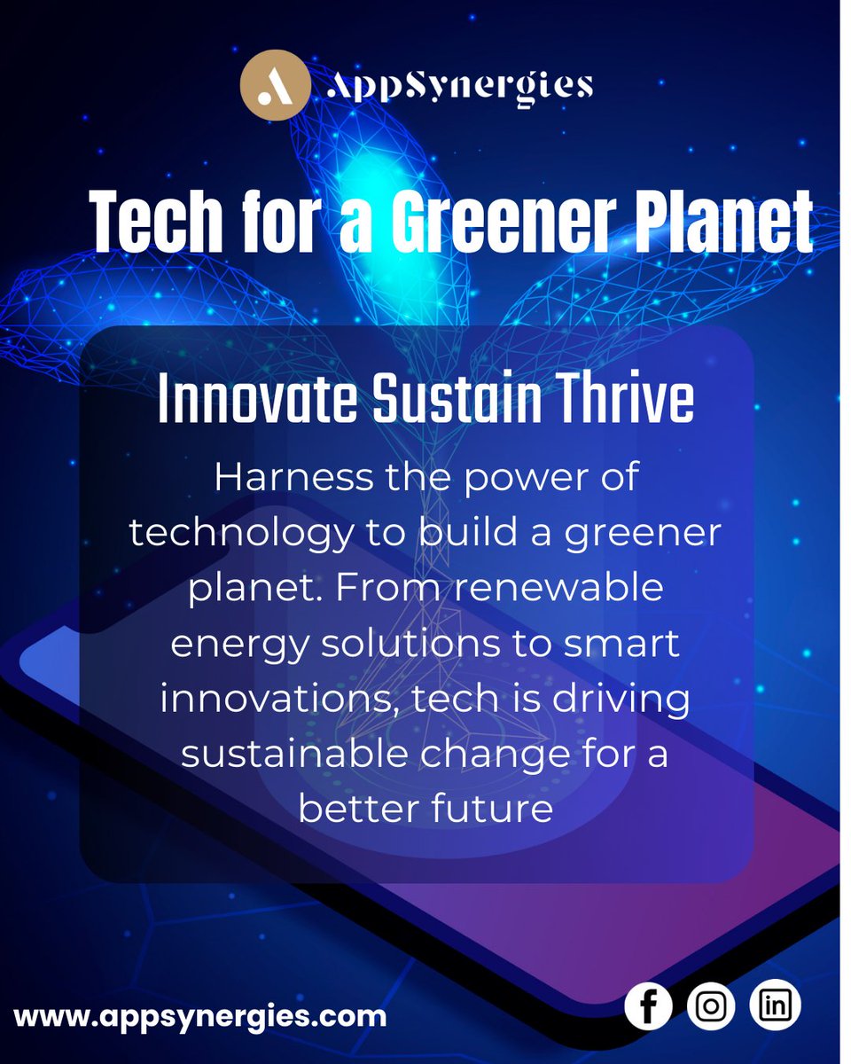 AppSynergies's tweet photo. 🌍 Tech for a Greener Planet
This #EarthDay, we're committed to building a smarter, cleaner future through innovative technology. Let’s celebrate progress that protects our planet! 🌱✨
#EarthDay2025 #GreenerTomorrow #TechForPlanet #SustainableFuture #ClimateTech #GreenIT 🌎💻 https://t.co/hzeuBQWXTU