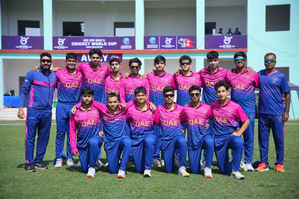 EmiratesCricket's tweet image. ICC U19 Men&apos;s Cricket World Cup Asia Qualifier:
After a narrow five-run defeat (DLS Method) to hosts Nepal, UAE U19 aim to bounce back against Afghanistan in their second match at the Upper Mulpani Ground, tomorrow - 16 April.
Go boys! 🇦🇪
