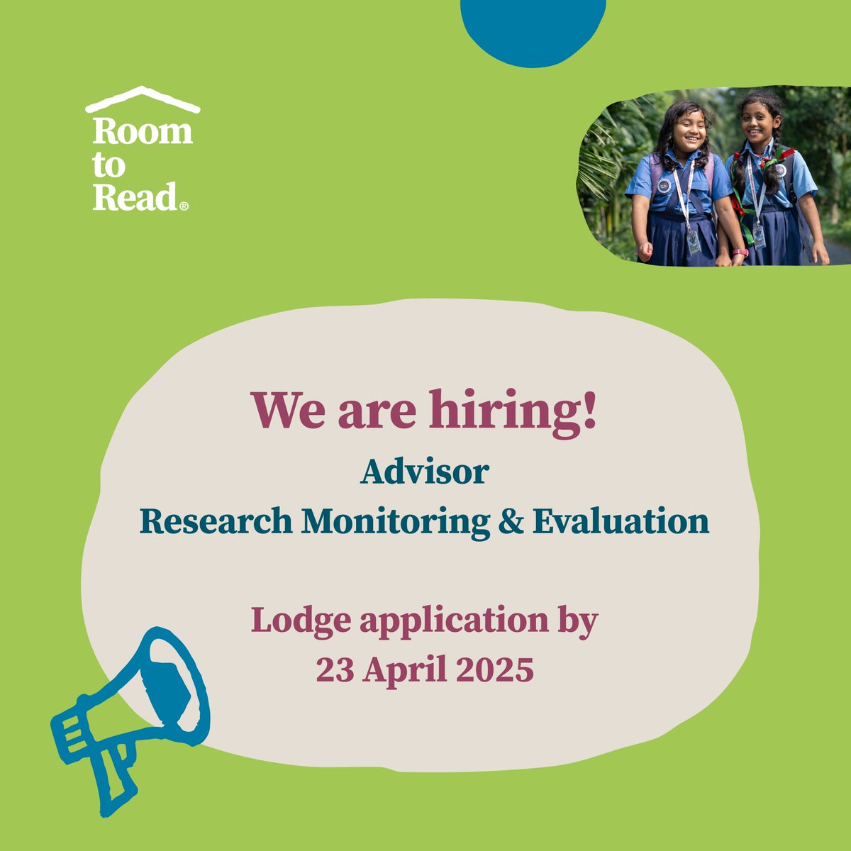 RoomtoRead_BD's tweet photo. #HIRING 3 positions!

1. Advisor - Research Monitoring &amp; Evaluation
> https://t.co/hGDgel16rR 

2. Program Officer - Instructional Design &amp; Teacher Support
> https://t.co/PfLaUAYkUL 

3. Associate - Administration
> https://t.co/tOhjDnGxvr

Location: Dhaka
Deadline: 23 Apr 25 https://t.co/KfSnOTM6v3