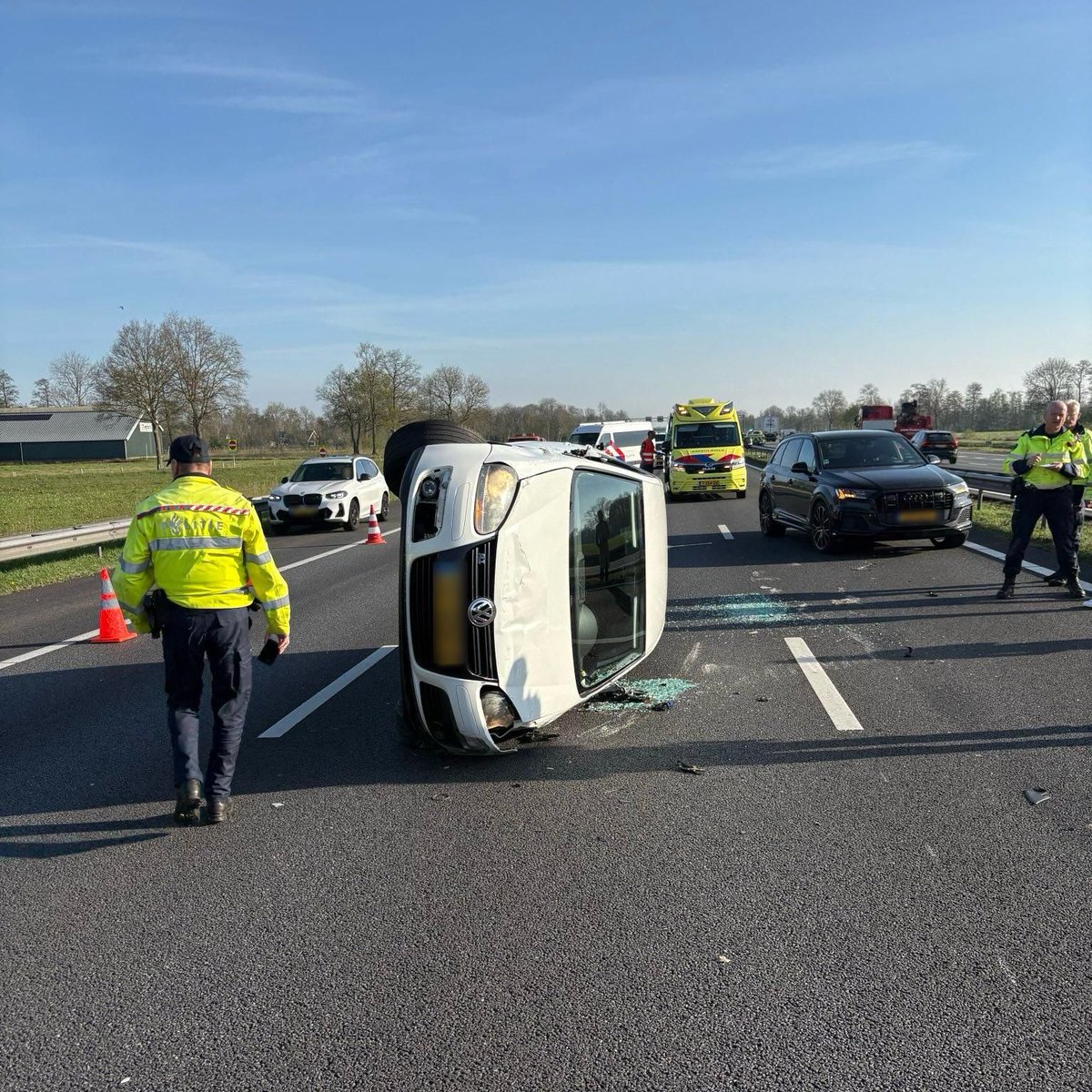 Ongeval op A28 richting Zwolle bij Nieuwleusen
