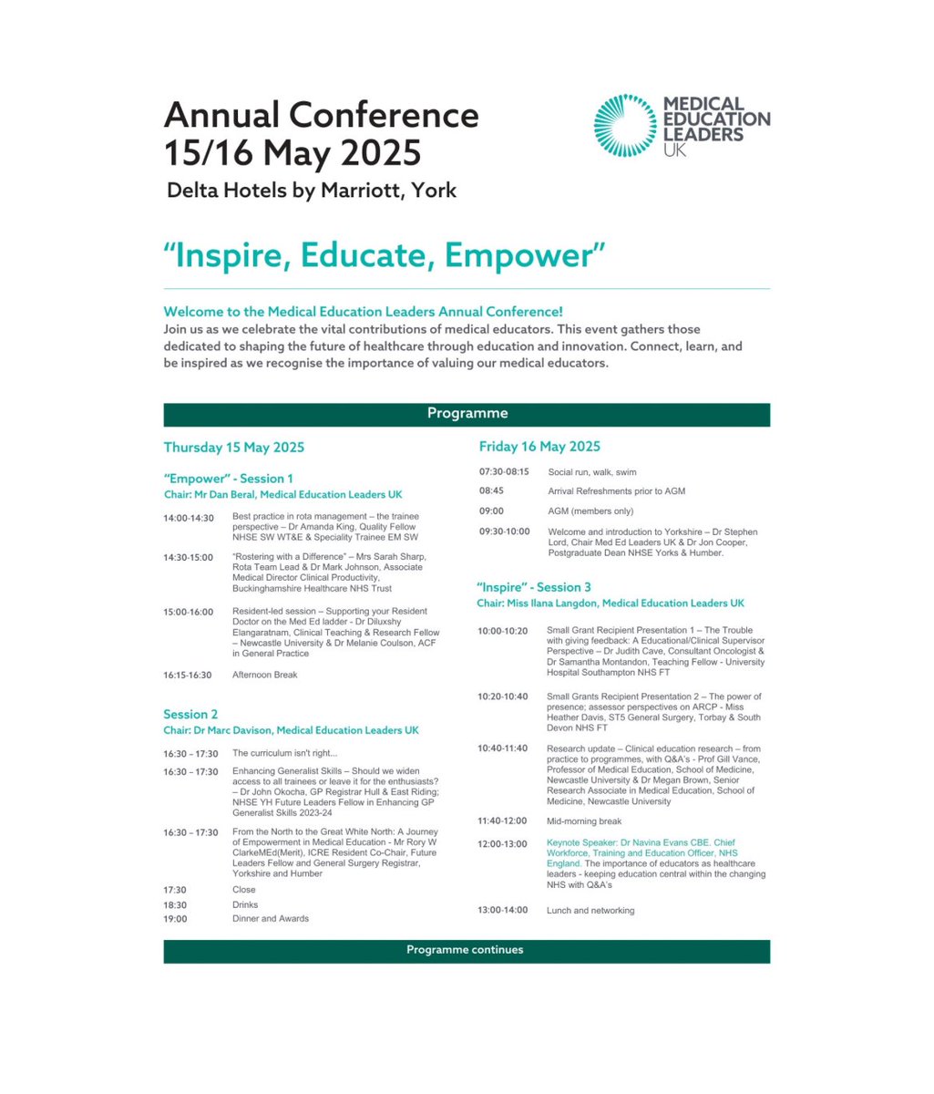 Medical Education Leaders UK tweet media