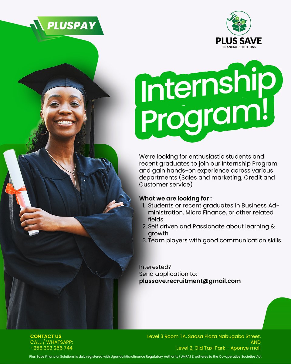 Plussave_'s tweet image. Ready to turn ambition into action?
Join our Internship Program and get hands-on experience in Sales, Credit &amp;amp; Customer Service.
📈✨

📧 Apply now: plussave.recruitment@gmail.com

#PlusSaveInternship #GraduateGoals #LevelUpWithPlusSave #PlusPay #FreshTalentWelcome