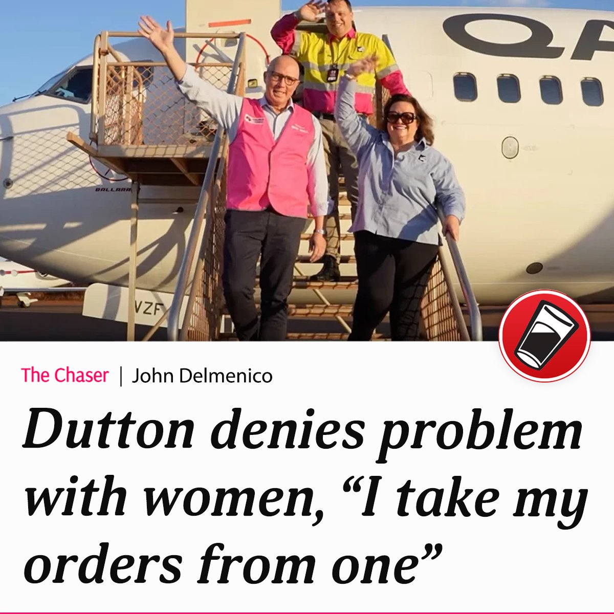 chaser's tweet photo. “If women don't like me, then why does one always let me use her jet?” said Dutton.

Read more: https://t.co/KCQ4L5G3Nd https://t.co/mxt462FXsP