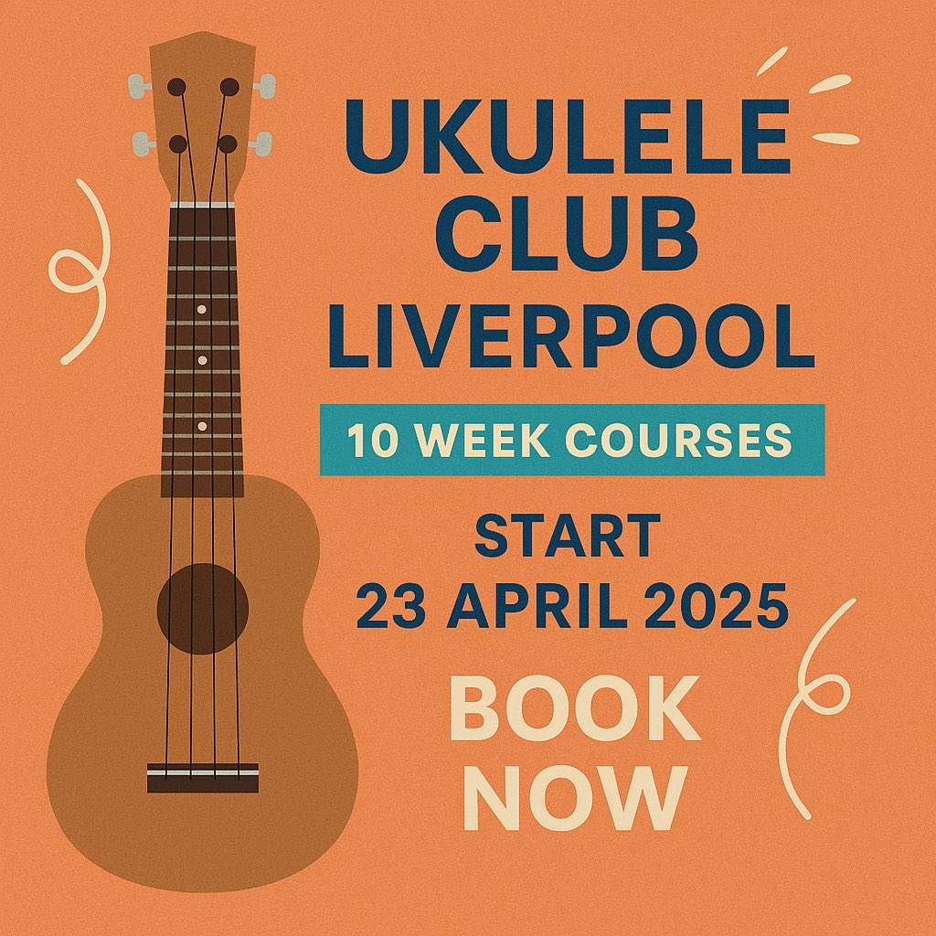 Ukulele Club Liverpool is back this spring!
10-week courses start 23 April—beginner &amp; improver levels.
Fun, friendly, and perfect for making music and mates.
Book now before spots go!

ukuleleclub.org.uk

#LiverpoolEvents #UkuleleClub #LearnUkulele #LiverpoolLife #NewHobby
