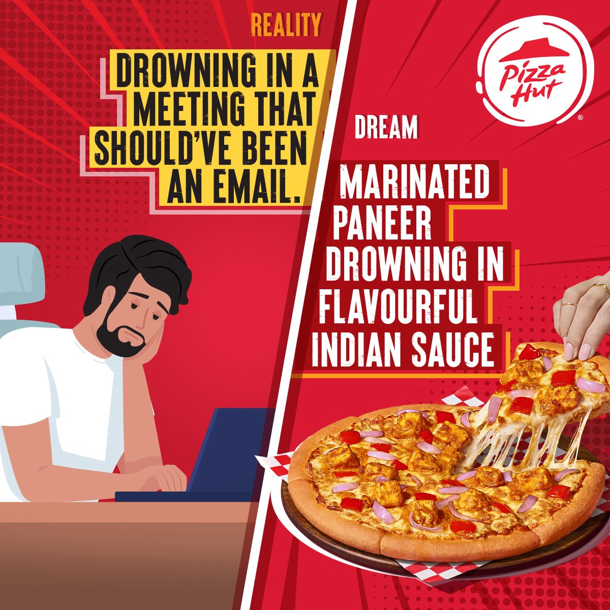 The reality vs the dream.

#PizzaHut