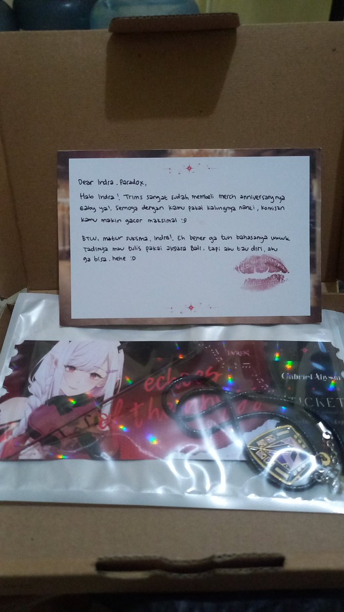 Indra_Paradox's tweet photo. Untuk siapapun yang nulis postcardnya makasih ya yang udah nulis. walaupun ga komis (ga ada yang mau😭) tapi aku tetep seneng. Terima kasih🙏
#EchoesOfTheAbyss https://t.co/ulcHd5jukH