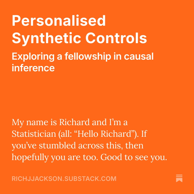 As I start to make progress with my fellowship (I think) I've started a substack to document its development.  You can find it here: 

substack.com/@richjjackson/…
