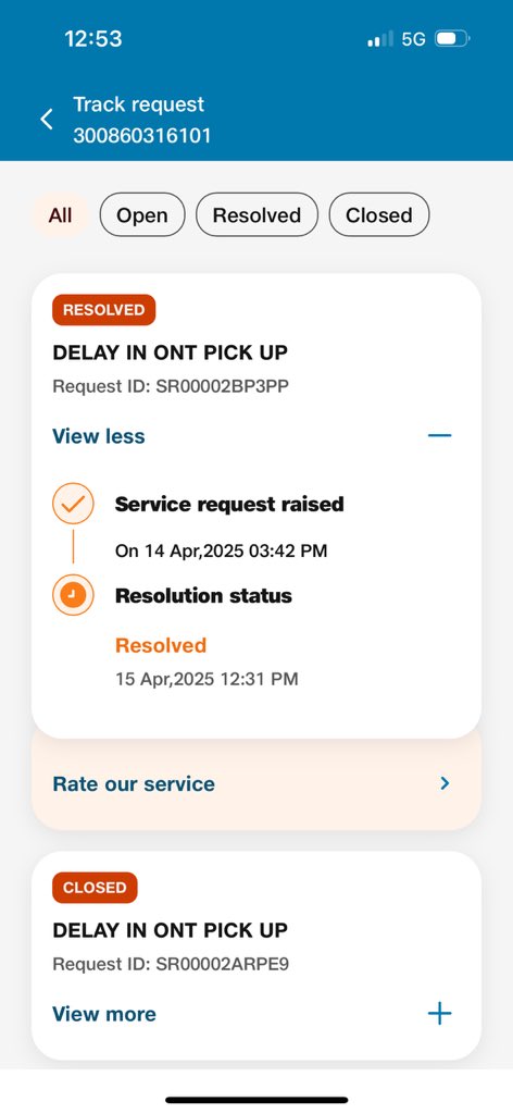 AsishPati7's tweet photo. @JioCare One more ticket open by your team was closed with no work/resolution. Is this what you want to serve your customer https://t.co/zUOXUcuT5B
