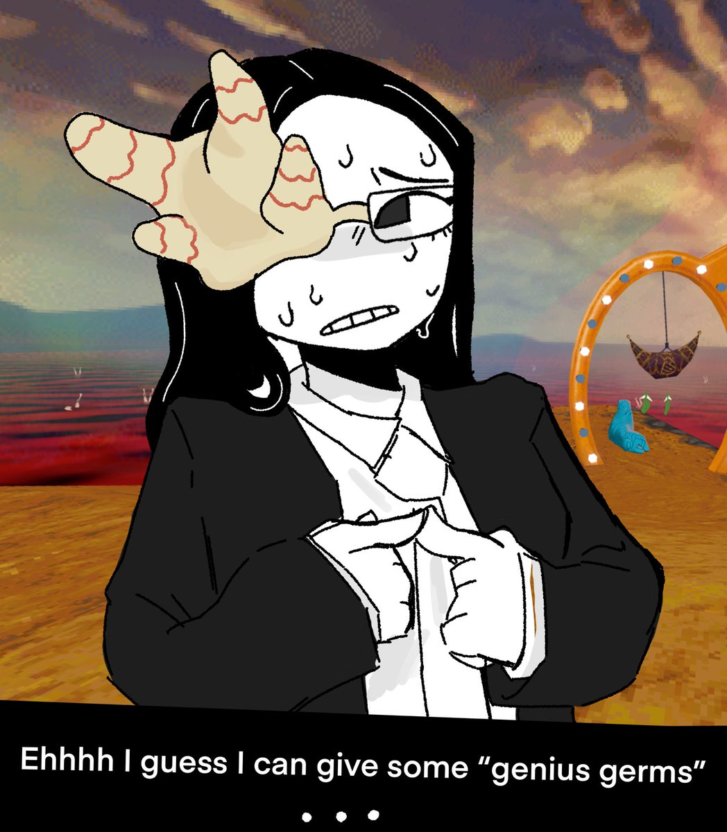 iluvtoastybread's tweet photo. Alternate ending where coral glasses shared her “genius germs” #coralena #enadreambbq https://t.co/Ek9PBBmc6J