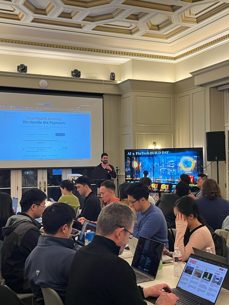 We just witnessed something incredible at the <a href="/agihouse_org/">AGI House</a> <a href="/yzilabs/">YZi Labs</a> hackathon.

<a href="/carranzadanielh/">Danielh Carranza</a>, CEO and Co-founder of Endurant Healthspan, unveiled MedTourPay using <a href="/Bluvo_co/">Bluvo</a>'s APIs.

But this wasn't just another demo...

He built an AI-powered platform that finds affordable