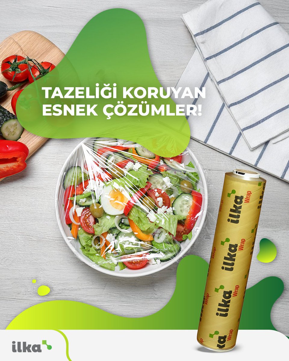 The easiest and most reliable way to preserve the freshness of your vegetables; İlka Stretch Film! 

Sebzelerinizin tazeliğini korumanın en kolay ve güvenilir yolu; İlka Streç Film!