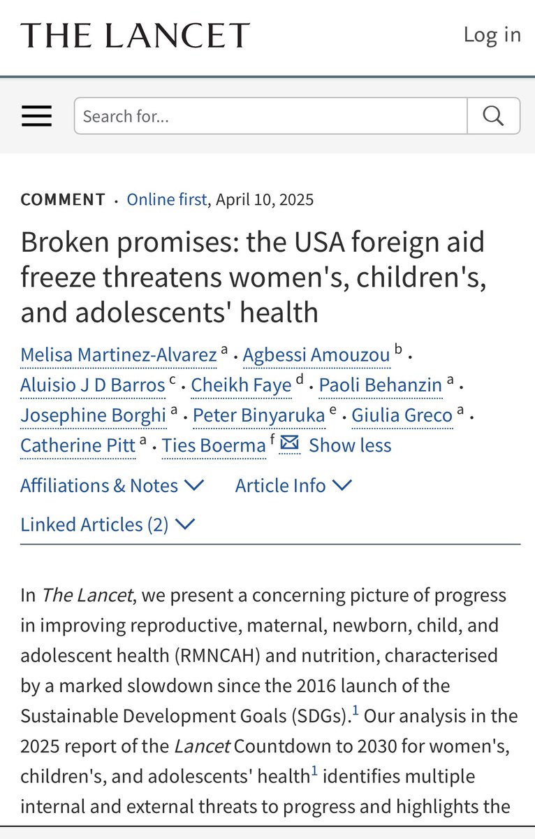 Peter Binyaruka, PhD (@peter_binyaruka) on Twitter photo Our Lancet Comment reflecting on the changing environment in donor/ external financing for health and potential impact on health outcomes. thelancet.com/journals/lance… <a href="/Countdown2030/">Countdown to 2030</a> <a href="/ifakarahealth/">Ifakara Health Institute</a> <a href="/LSHTM/">London School of Hygiene & Tropical Medicine</a> <a href="/TheLancet/">The Lancet</a> Our Lancet Comment reflecting on the changing environment in donor/ external financing for health and potential impact on health outcomes. thelancet.com/journals/lance… <a href="/Countdown2030/">Countdown to 2030</a> <a href="/ifakarahealth/">Ifakara Health Institute</a> <a href="/LSHTM/">London School of Hygiene & Tropical Medicine</a> <a href="/TheLancet/">The Lancet</a>