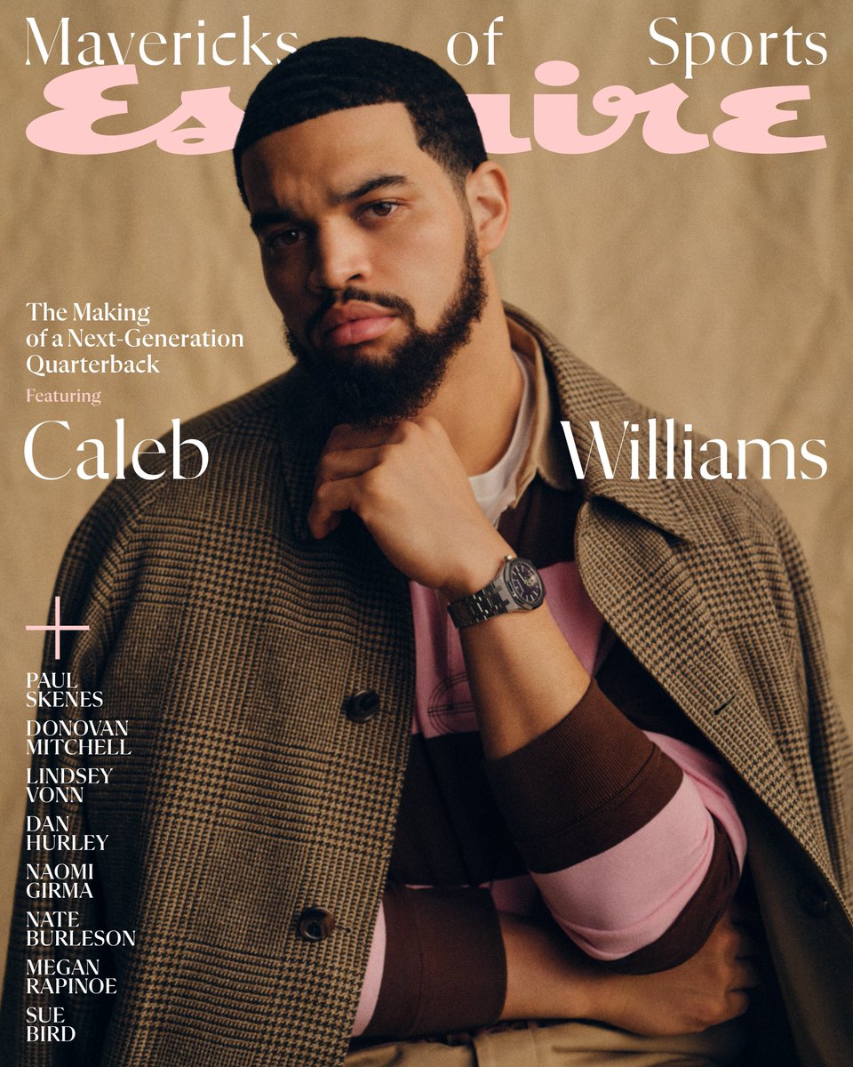 Esquire (@esquire) on Twitter photo Introducing Esquire’s Mavericks of Sports issue featuring <a href="/CALEBcsw/">Caleb Williams</a>, the starting quarterback of the <a href="/ChicagoBears/">Chicago Bears</a>.
Last year’s number-one draft pick walks in fashion shows, hangs out in Europe, and has a burgeoning business empire. Next on the list: winning a Super Bowl.
Read Introducing Esquire’s Mavericks of Sports issue featuring <a href="/CALEBcsw/">Caleb Williams</a>, the starting quarterback of the <a href="/ChicagoBears/">Chicago Bears</a>.
Last year’s number-one draft pick walks in fashion shows, hangs out in Europe, and has a burgeoning business empire. Next on the list: winning a Super Bowl.
Read