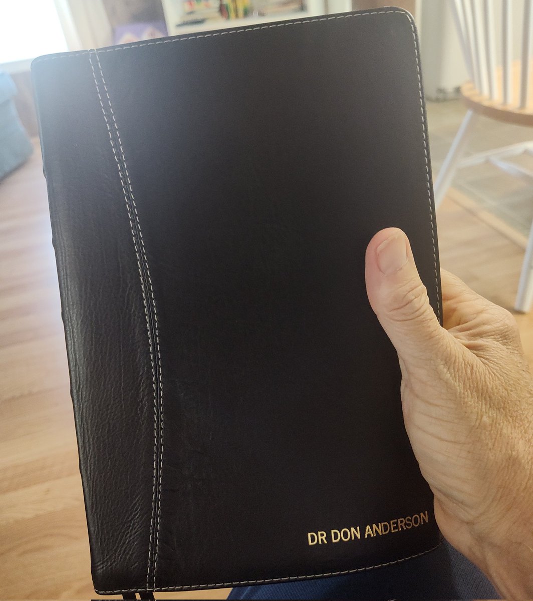 DrDonKAnderson's tweet photo. Broke in my new interleaf last night, Church Bible Publishers, a blank page after each page.
#KJB 
#Biblepreaching
#noturningback https://t.co/G5lA7iiVCJ