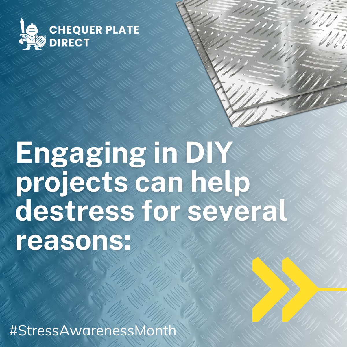ChequerplateUK's tweet image. 💡 Did you know April is National Stress Awareness Month?

There are many ways to deal with stress, such as taking a break, talking to people, and even working on DIY projects.

#StressAwarenessMonth #DIY #HomeProjects #Wellbeing #Stressfree
