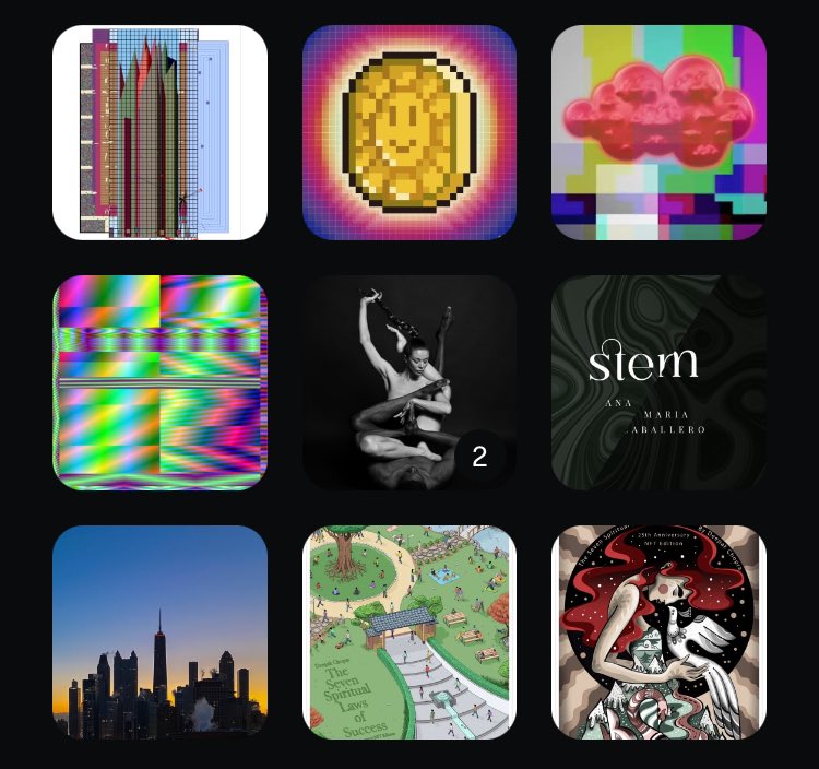 CocoDolle (@cocodolle) on Twitter photo Gm ⚡️Remembering 2021 with a mosiac of NFT projects I supported with 🫶🏽 that goldrush was one in a lifetime.
<a href="/Every_Icon/">John F Simon Jr</a> <a href="/artw__rld/">Artwrld</a> <a href="/takashipom/">takashi murakami</a> <a href="/lovidlovid/">LoVid🫂📼 now at Nantes Museum of Art | TMA | Heft</a> <a href="/CaballeroAnaMa/">Ana María Caballero</a> <a href="/neosutras/">NeoSutras / Pola Rubis</a> <a href="/Swopes/">Elise ✨</a> <a href="/TIMEPieces/">TIMEPieces</a>
#NFTCommunity Gm ⚡️Remembering 2021 with a mosiac of NFT projects I supported with 🫶🏽 that goldrush was one in a lifetime.
<a href="/Every_Icon/">John F Simon Jr</a> <a href="/artw__rld/">Artwrld</a> <a href="/takashipom/">takashi murakami</a> <a href="/lovidlovid/">LoVid🫂📼 now at Nantes Museum of Art | TMA | Heft</a> <a href="/CaballeroAnaMa/">Ana María Caballero</a> <a href="/neosutras/">NeoSutras / Pola Rubis</a> <a href="/Swopes/">Elise ✨</a> <a href="/TIMEPieces/">TIMEPieces</a>
#NFTCommunity