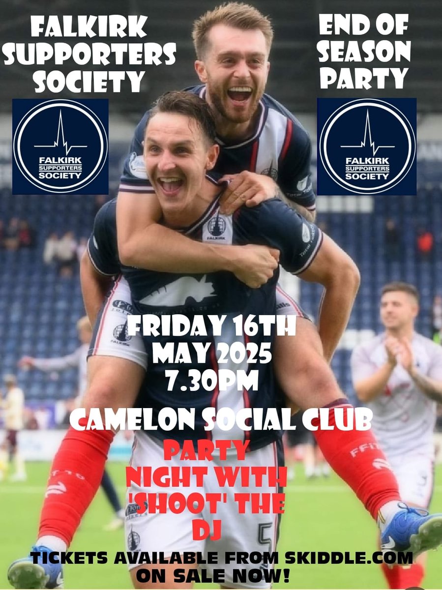 FalkirkfcSS's tweet image. 🪩 𝗙𝗦𝗦 𝗣𝗮𝗿𝘁𝘆 𝗡𝗶𝗴𝗵𝘁

🕺Tickets for our rescheduled party night in May remain on sale. If you bought a ticket for the original date, these are still valid.  

🎟️ Tickets here 👇
skiddle.com/whats-on/Falki…