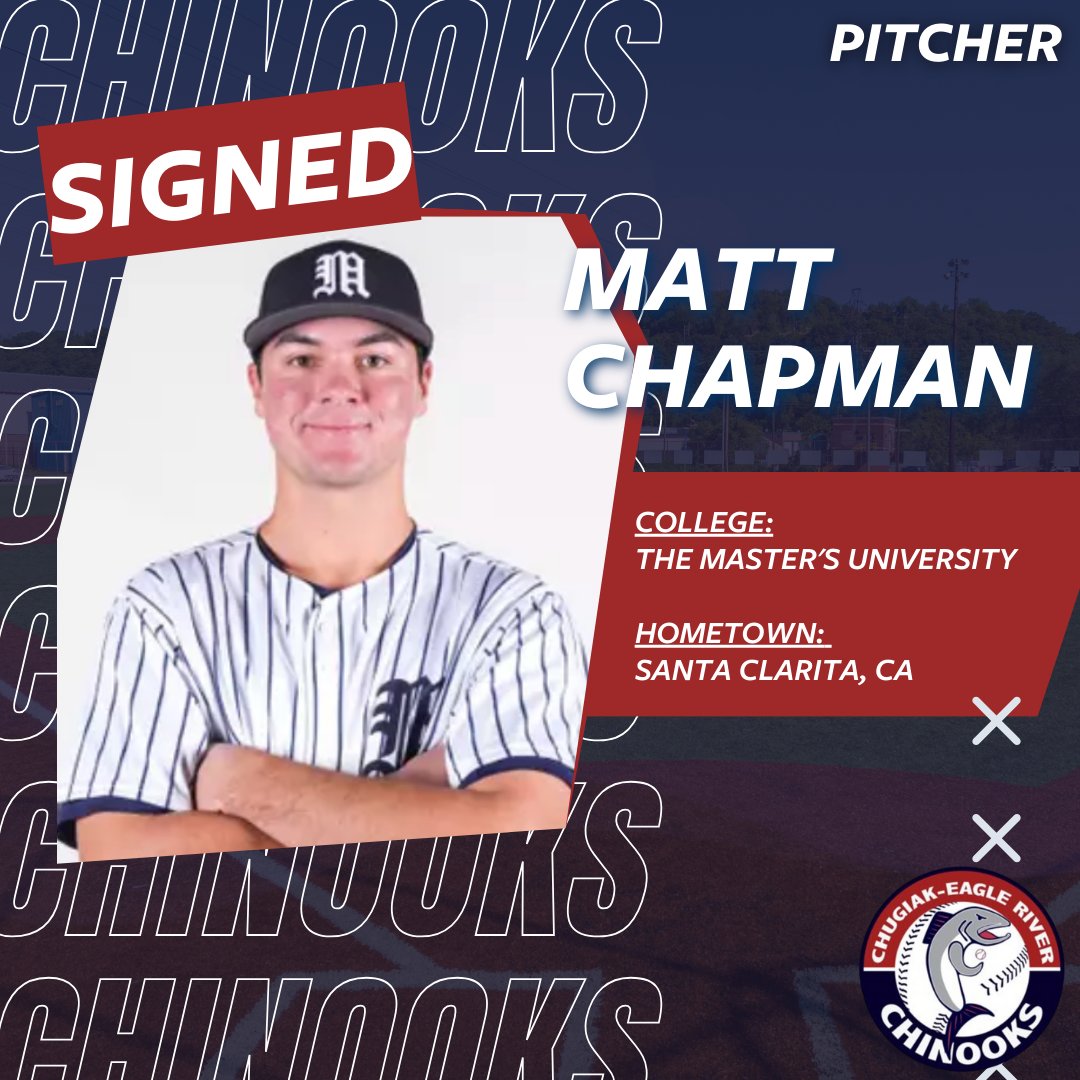 SIGNED

Matt Chapman has signed to play with the Chinooks this Summer 2025. Chapman will be a pitcher and comes from The Master's University.

#ChinooksBaseball #BaseballSigning #Signing #Nooks #NooksNation #RollNooks #FishOn #Baseball