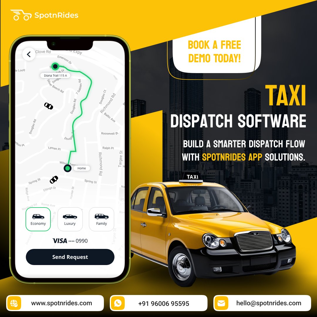 spotnrides's tweet image. Modernize your #taxiservice with #SpotnRides powerful #TaxiDispatchSoftware! Say goodbye to chaos and hello to organized bookings, live tracking, and smooth fleet control. 

For More Details: spotnrides.com/taxi-dispatch-…

#taxidispatchtech #smarttaxisolutions #ridemanagementsoftware