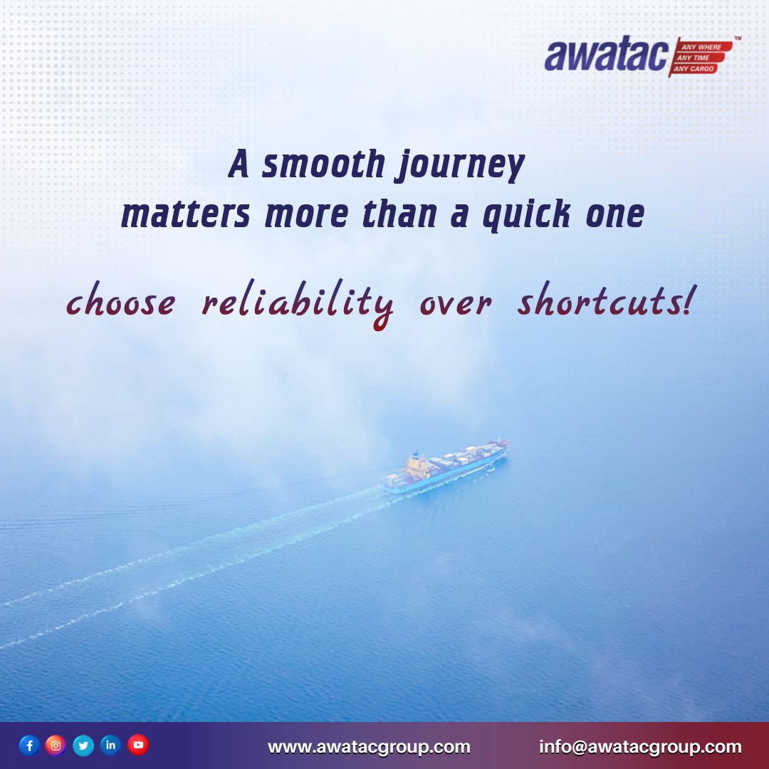 AWATACGroup's tweet image. A smooth journey matters more than a quick one. 🛣️

In logistics, reliability &amp;gt; shortcuts every time.
Choose partners who prioritize precision, not just speed. ✅🚚

#ReliableShipping #LogisticsThatDeliver #SmartLogistics #FreightForwarding #AWATACGroup