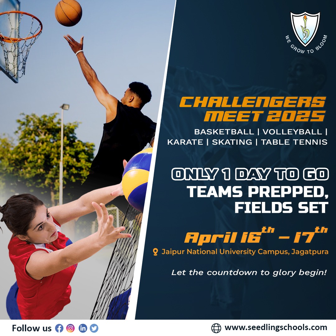 IntSeedling's tweet image. 1 Day to Go! ⏳🔥

Seedling Schools presents Challengers Meet 2025 — a thrilling showcase of strength, spirit, and sportsmanship! From basketball to table tennis, our athletes are all set to take the field and own the spotlight.

#ChallengersMeet2025 #SeedlingSchools #GameTime