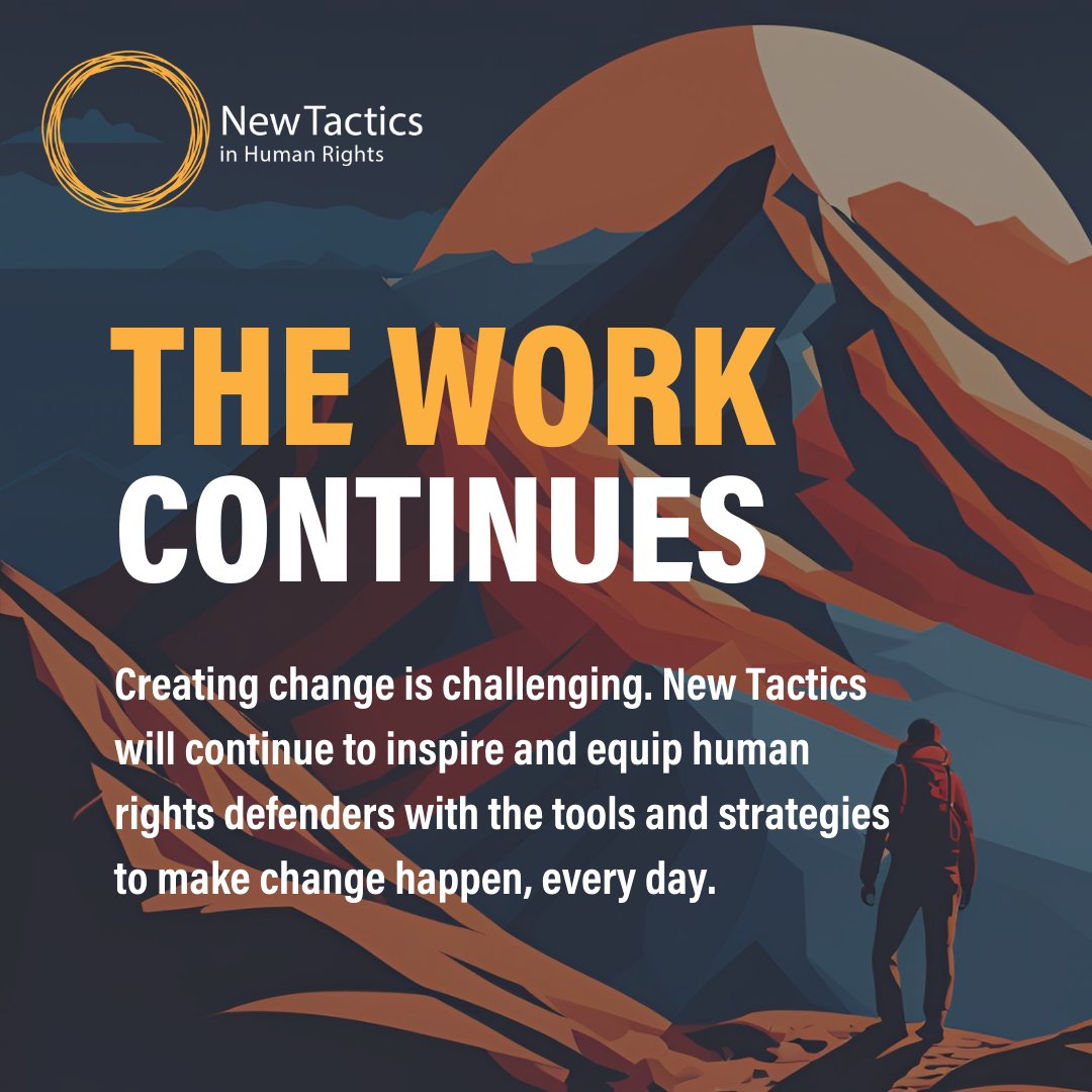 newtactics's tweet image. Recent exec orders have halted funding for federal programs—including ones run by our parent org @CVTorg
While we're operating a little lighter these days, our work to equip advocates with tools & tactics to defend #HumanRights continues
💙 Stand with us cvt.org/emergency