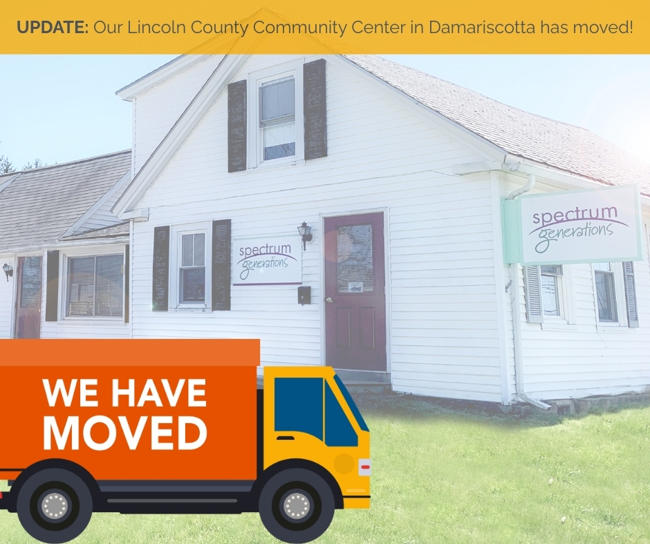 SpectrumGen's tweet image. Spectrum Generations’ Lincoln County Community Center in Damariscotta has a new home...

741 Main Street, Damariscotta (co-located with Inn Along the Way at Chapman Farm)

#SpectrumGenerations #Damariscotta #CommunitySupport #HealthAndWellness #InnAlongTheWay