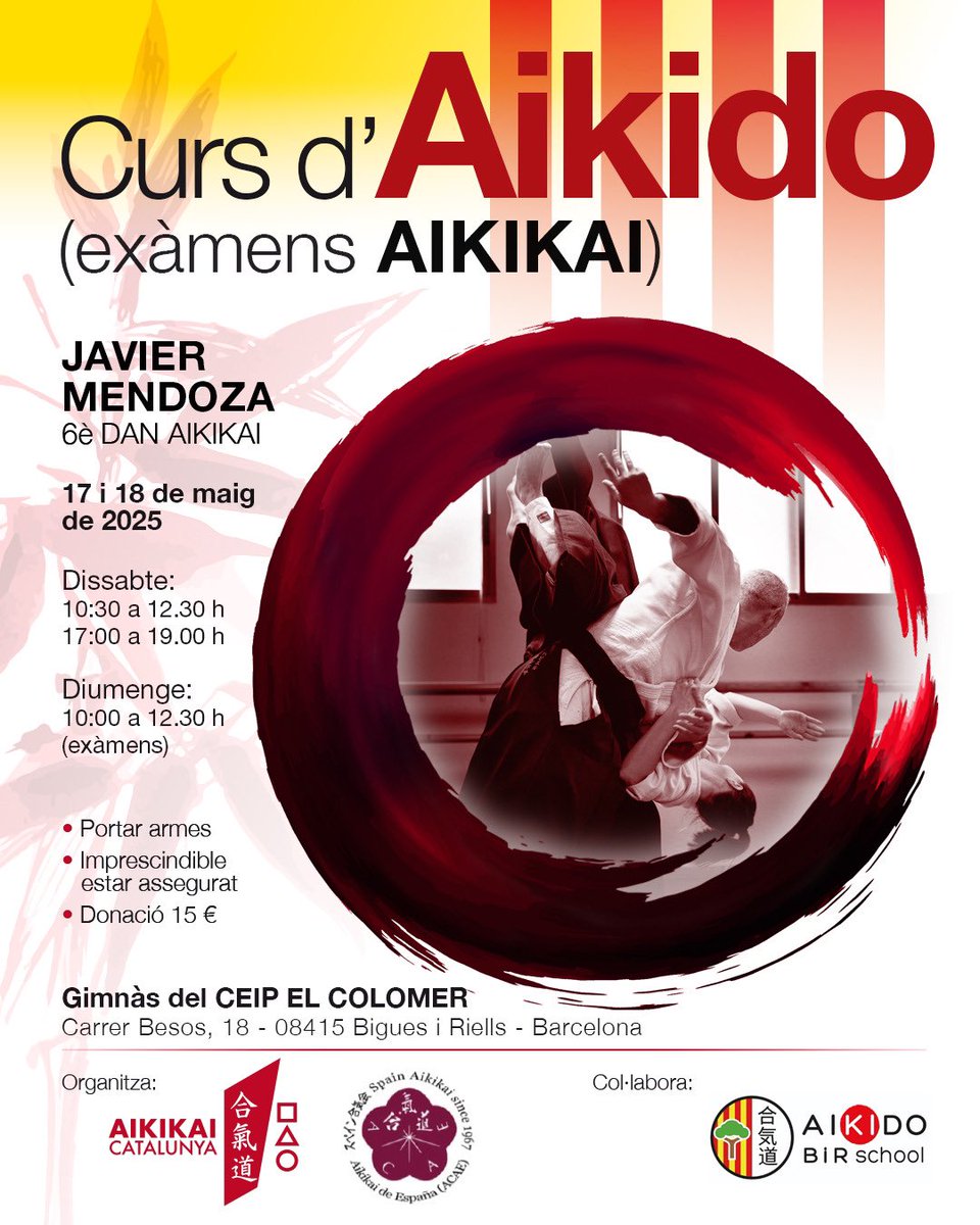 nuriaiki's tweet photo. 17-18 de mayo.
Exámenes de Dan Aikikai. https://t.co/7dYHy45Dsx