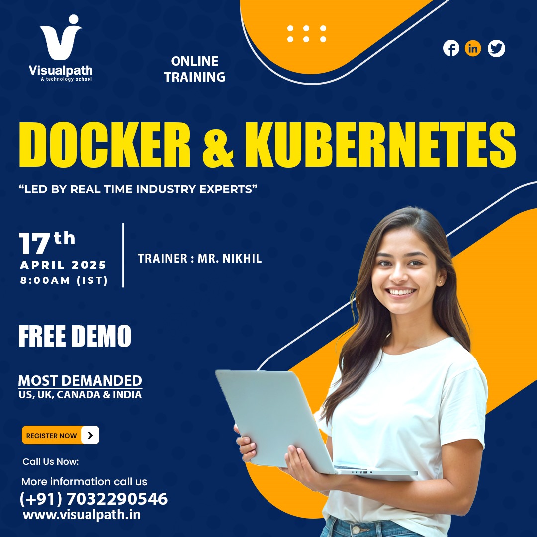 VisualpathPro's tweet image. Attend Online #FreeDemo On #DockerandKubernetes 
Demo on: 17th April 2025 @ 8:00 AM (IST).
Call us: +91 7032290546
WhatsApp: wa.me/c/917032290546
Visit: visualpath.in/online-docker-…
#DockerTraining #KubernetesTraining #DevOpsTraining #Education #CloudComputing #OnlineTraining