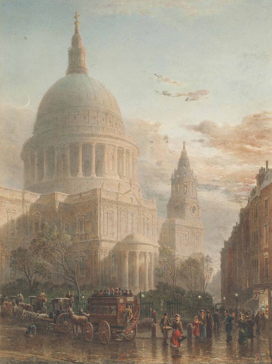 'St. Paul's, Evening' by Edward Alfred Angelo Goodall (1819-1908)

(Private collection)