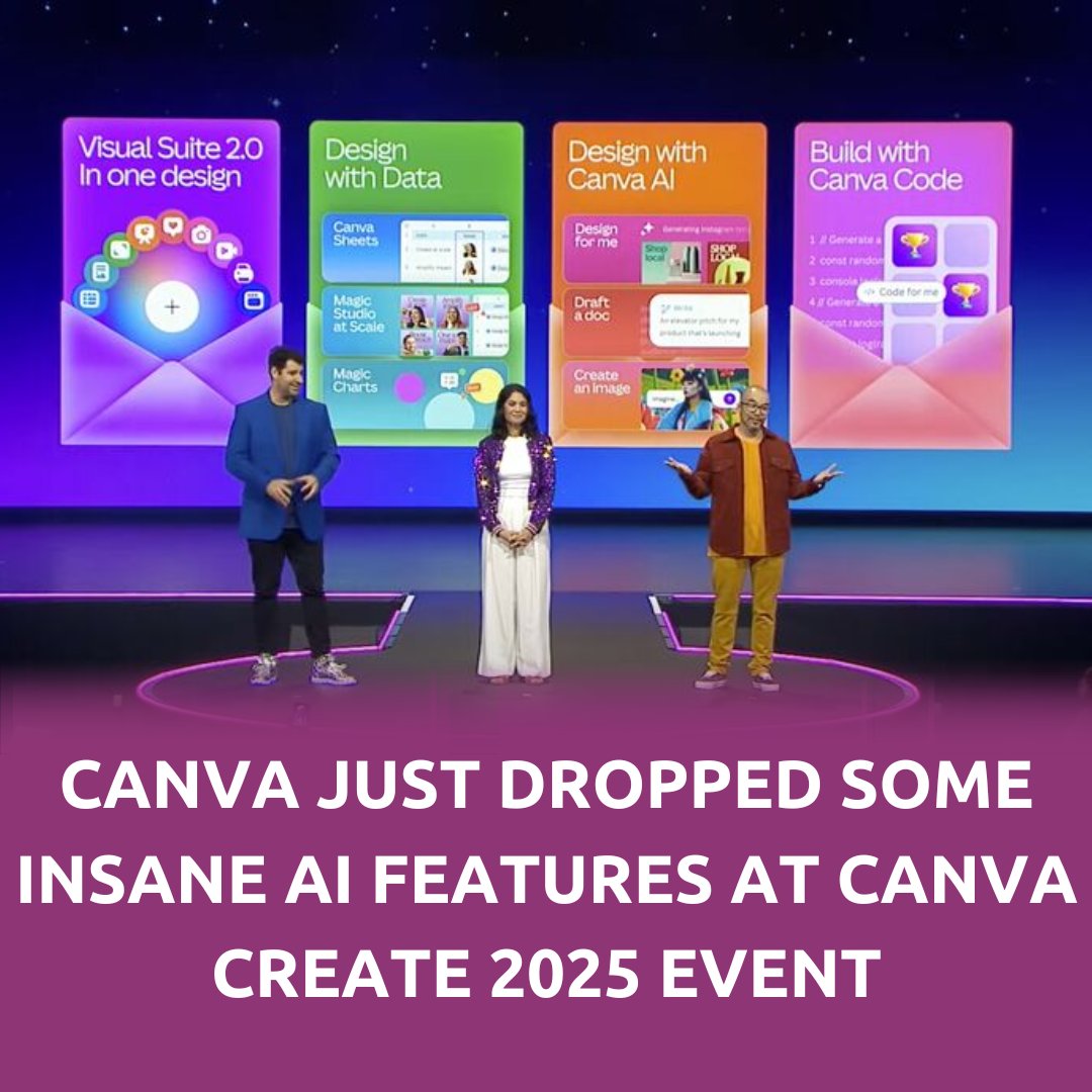 NdovuCloud's tweet image. Canva just dropped wild AI features at #Create2025 🤯
🔹 Voice/image/text prompts
🔹 Magic Charts
🔹 AI Photo Edits
🔹 One-tap Translate
🔹 Magic Studio
This isn’t an update. It’s a creative shortcut.
#CanvaAI #Ndovucloud #AItools #ContentCreation