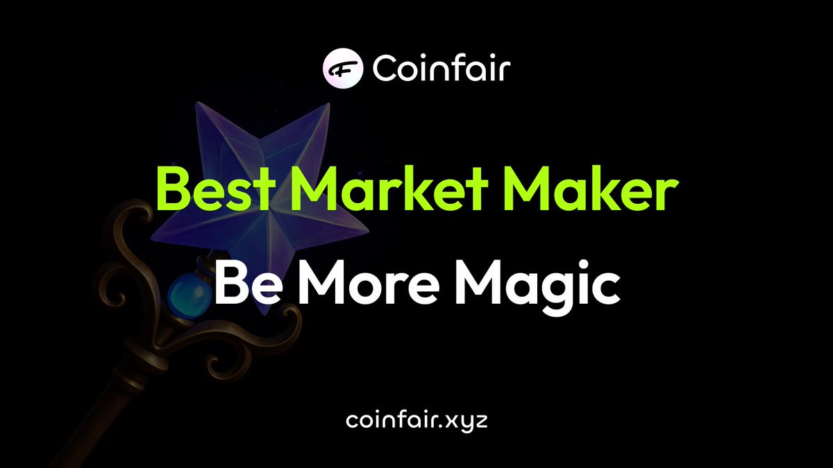 Behind every smooth swap…
there’s a market maker sweating in silence. 😅

#Coinfair made it easier. 😌 
BMM = Best Market Maker = Be More Magic 🪄 💎 🌈