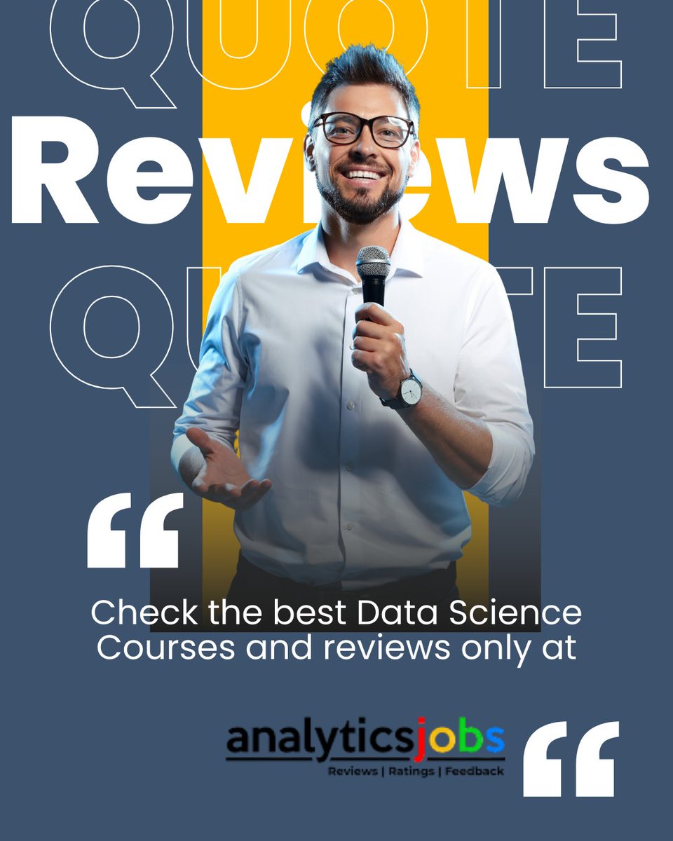 analyticjob's tweet image. Looking for the best analytics courses? Look no further! See what real students are saying about 
#AnalyticsJobs #Coursereview #BestDataScienceCourse #coursereviews
