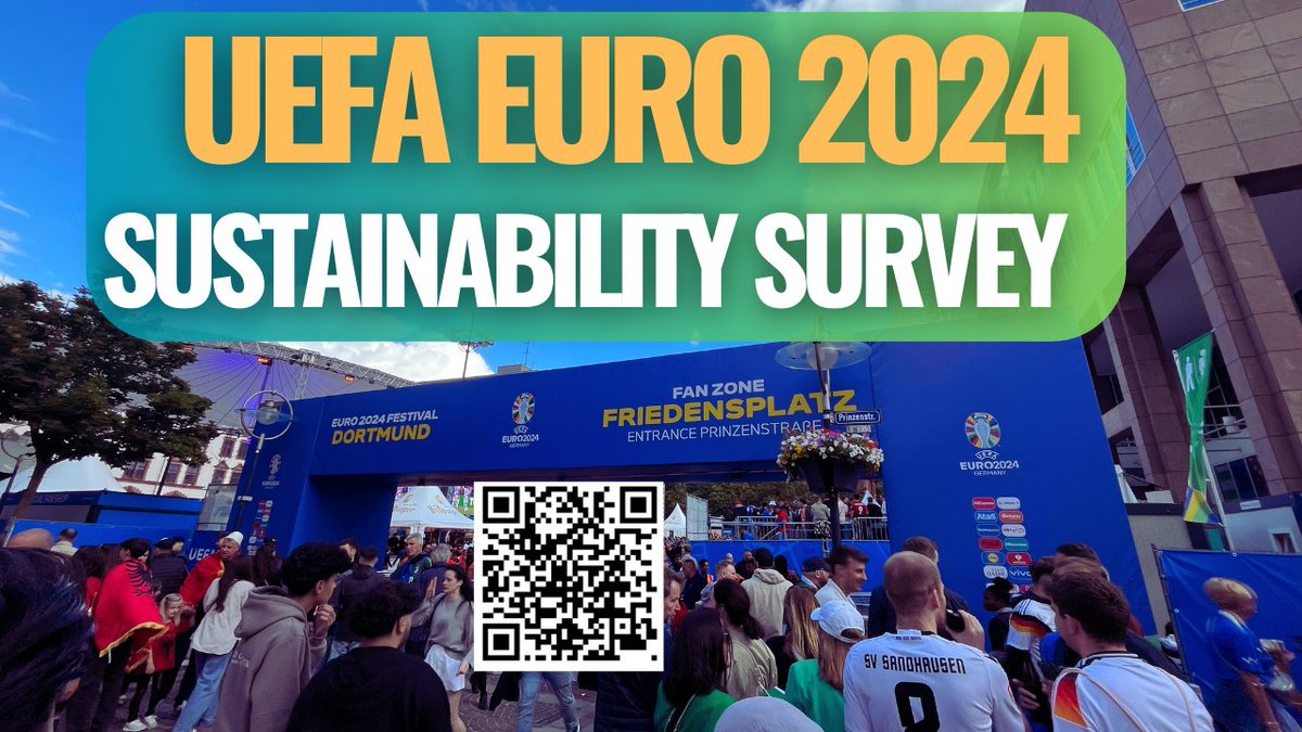 🇩🇪⚽️Did you travel to EURO 2024?

We’re conducting a short survey to understand the impact of sustainability on fans' traveling decisions and how post-event choices relate to sustainability.

Take the survey here or scan the QR Code in the picture
clemson.ca1.qualtrics.com/jfe/form/SV_bk…