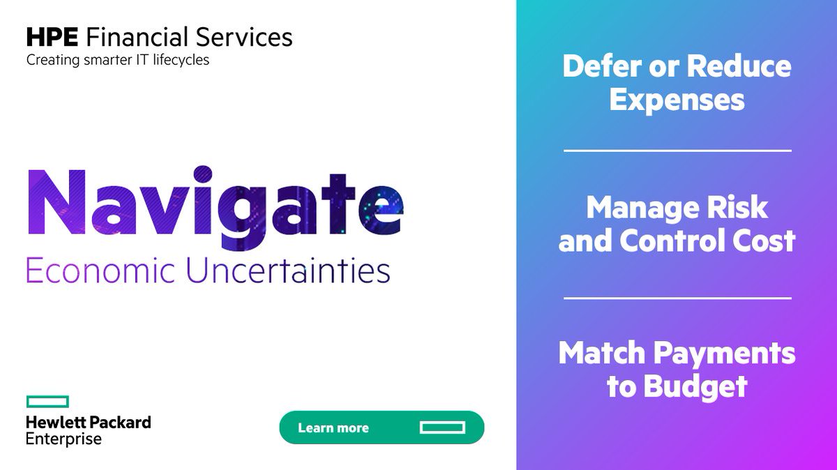 Last week, we explored strategic financial and asset management solutions designed to help businesses stay resilient.
Learn here how we can help: hpe.to/601526i9d

#HPEFS #ITAssetManagement #ITinvestement