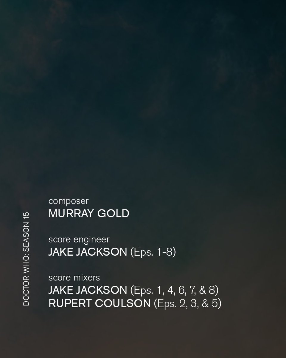 AIR (@airstudios) on Twitter photo đŞ The fifteenth series of Doctor Who returns to screens, with Ncuti Gatwa reprising his role as the Fifteenth Doctor.
<a href="/JakeJackson/">Jake Jackson</a> recorded eps 1â8 with Murray Gold, and mixed eps 1 4 & 6-8. Rupert Coulson <a href="/__roop__/">Rupert Coulson</a> mixed eps 2 3 & 5.
On BBC iPlayer & Disney+.
#AIRmanagement đŞ The fifteenth series of Doctor Who returns to screens, with Ncuti Gatwa reprising his role as the Fifteenth Doctor.
<a href="/JakeJackson/">Jake Jackson</a> recorded eps 1â8 with Murray Gold, and mixed eps 1 4 & 6-8. Rupert Coulson <a href="/__roop__/">Rupert Coulson</a> mixed eps 2 3 & 5.
On BBC iPlayer & Disney+.
#AIRmanagement