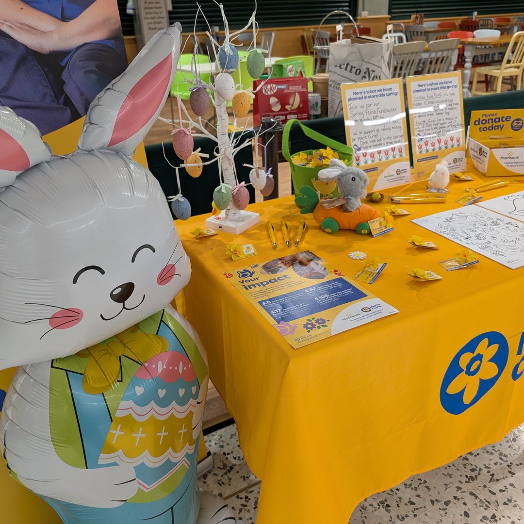 Our Spring fundraiser for @MarieCurieUK is now live in stores🐣 Every penny raised helps support people in local communities with vital end of life care.

Hop into your local store to get involved and help us make a real difference this Spring💛