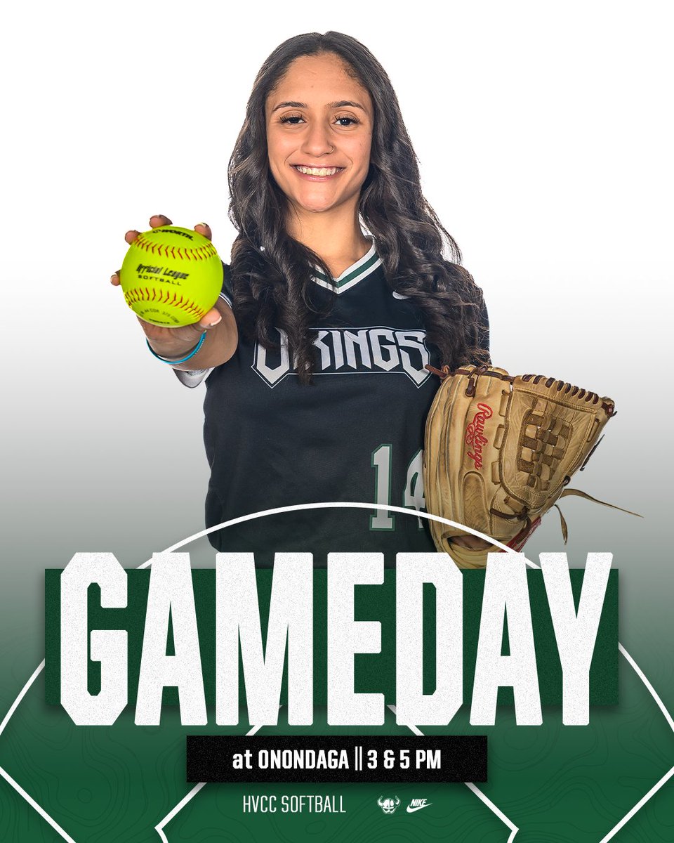GAMEDAY🥎
Softball is on the road again as they head to Onondaga for games at 3 and 5pm
#hvccvikings @hvcc_softball