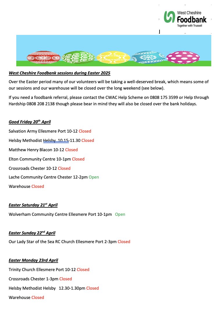 WestCheshireFoodbank (@westcheshirefb) on Twitter photo 