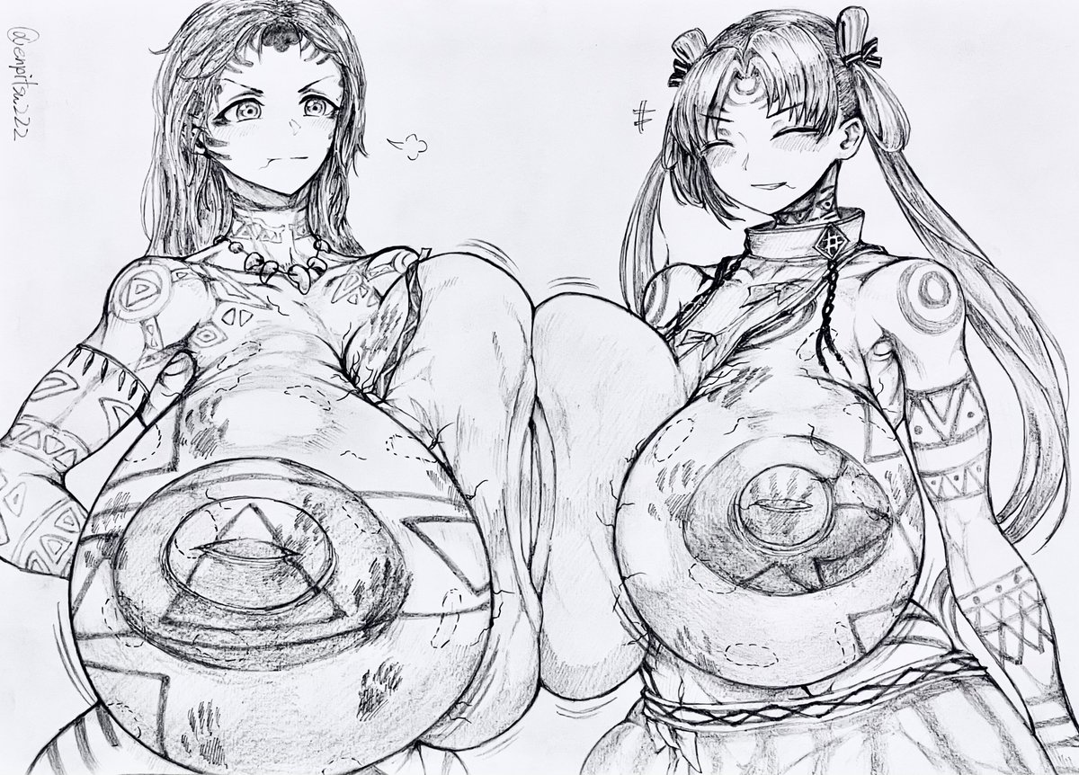 コミッション4件目!
FGOより卑弥呼&壱与の爆乳乳合わせ!
(片乳露出、紋様マシマシ、陰毛+手型&歯形差分付き)
1枚目と2枚目が壱与の表情差分、3枚目と4枚目が卑弥呼の顔の紋様差分になります
(単にミスがあったので修正しただけ…) 